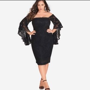 Mystic City Chic black lace dress